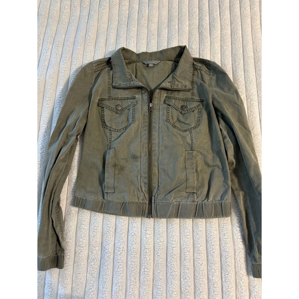 RUBBISH Vintage Utility Jacket Womens Medium Army Green 100% Cotton Boho Grunge